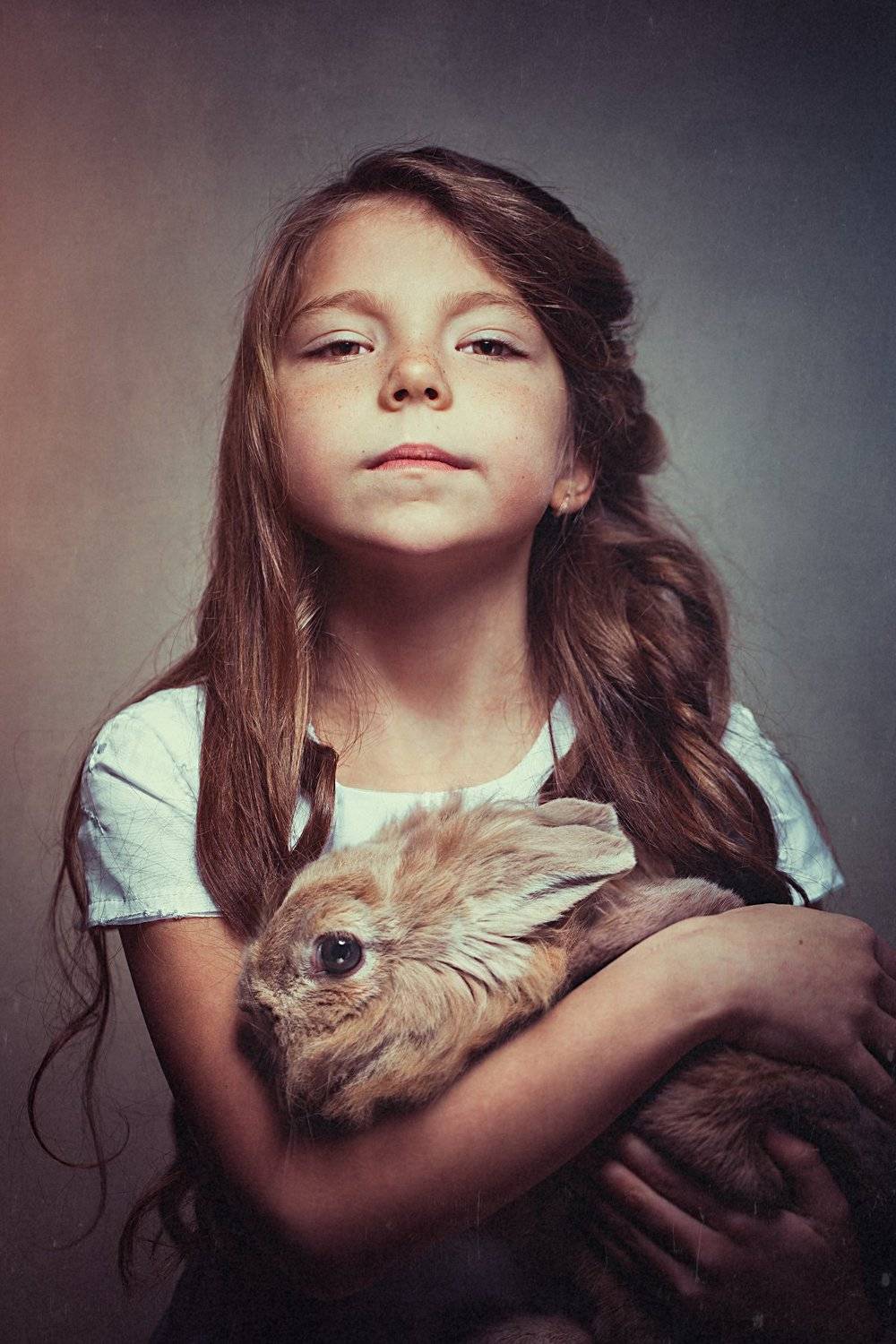 Девочка, кролик, студия, Вячеслав  (Ubisum) Матюхин