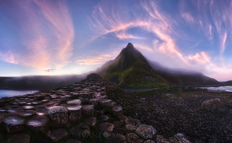 ireland, sunrise, giant caseway, Sleeping dragon фото превью