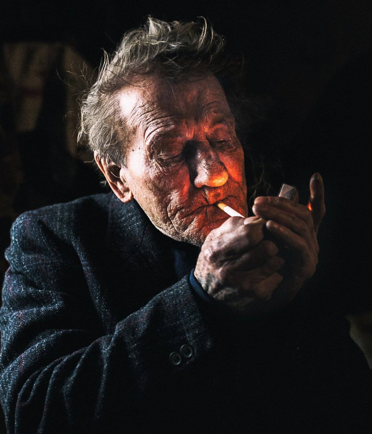 smoke,portrait,light,man,портрет,фактура,свет, Olegs Bucis