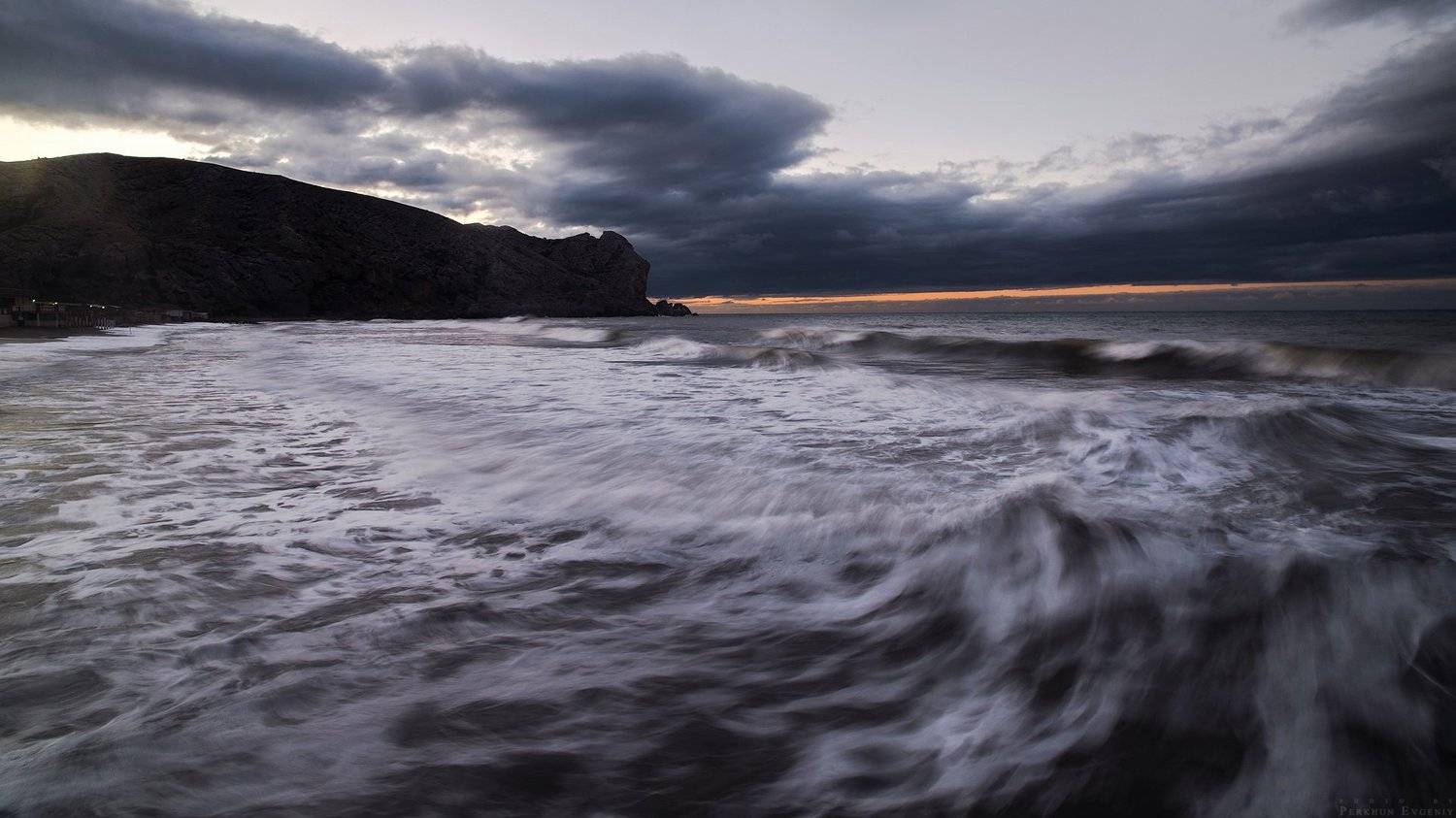 прибой, рассвет, крым, судак, утро, море, Перхун Евгений
