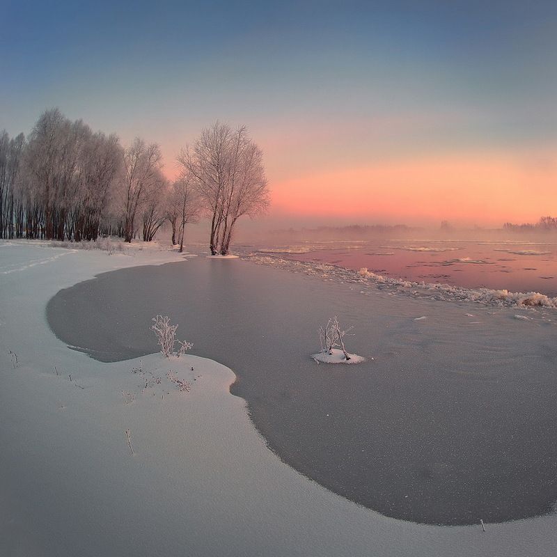 Морозный рассвет фото превью