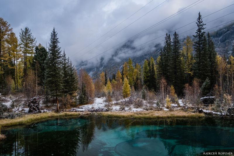 алтай, сибирь, россия, озеро, снег, осень, горы, природа, пейзаж, утро, altai, siberia, russia, lake, snow, autumn, mountains, nature, landscape, morning Озеро Гейзерное 2 фото превью