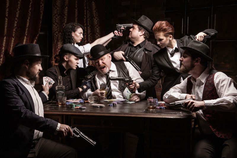 бандиты покер пистолеты gun карты гангстеры игра Бандитский покер фото превью