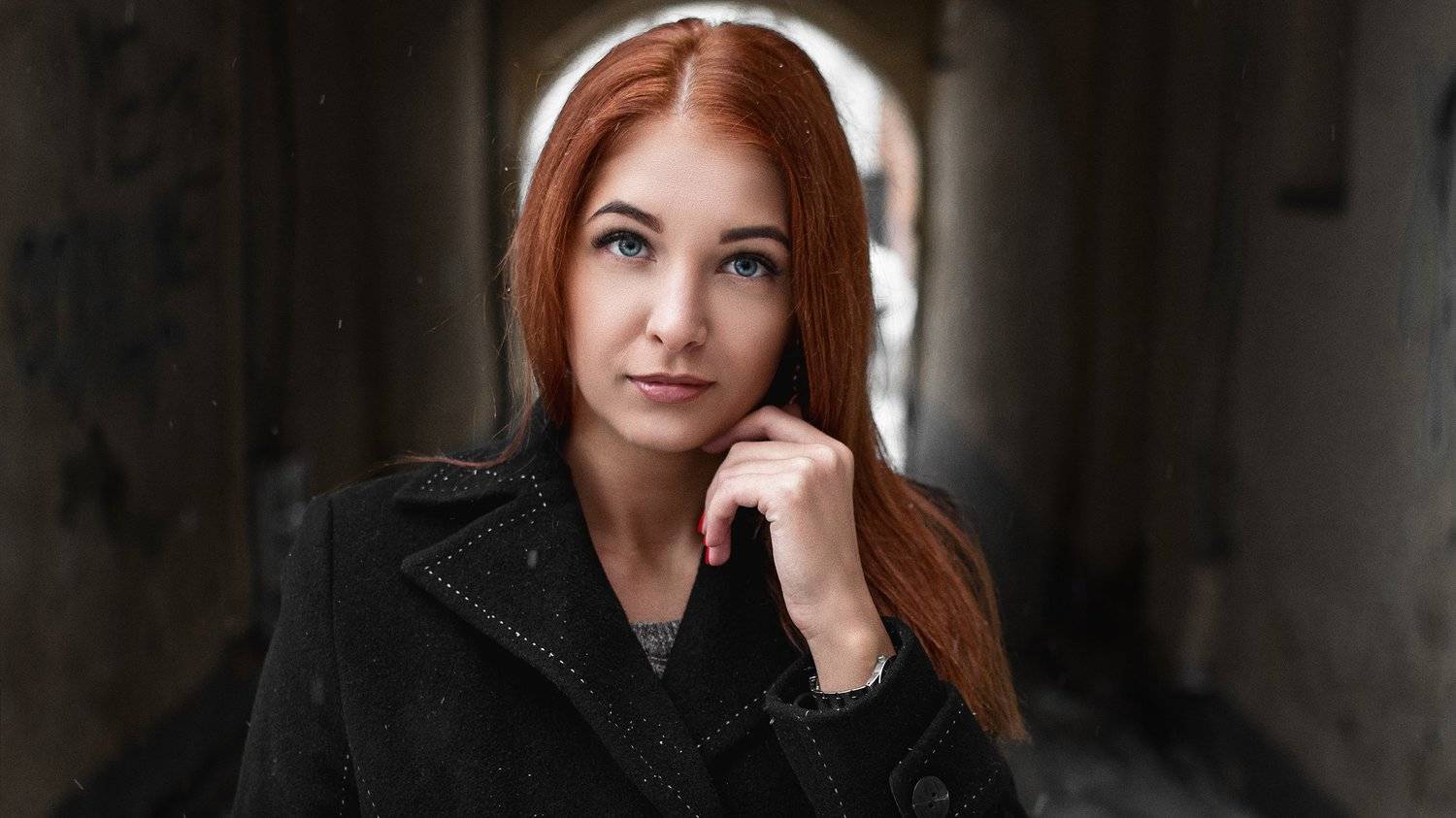 девушка, модель, зима, портрет, Александр