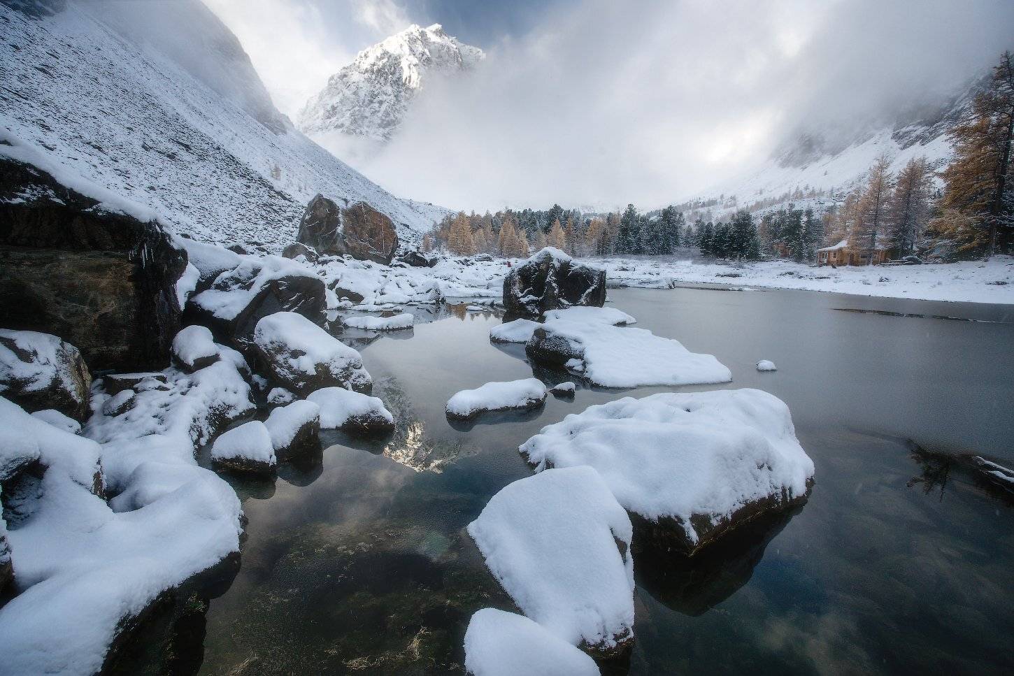 алтай, горы, осень, актру, караташ, зима, Владимир Ляпин