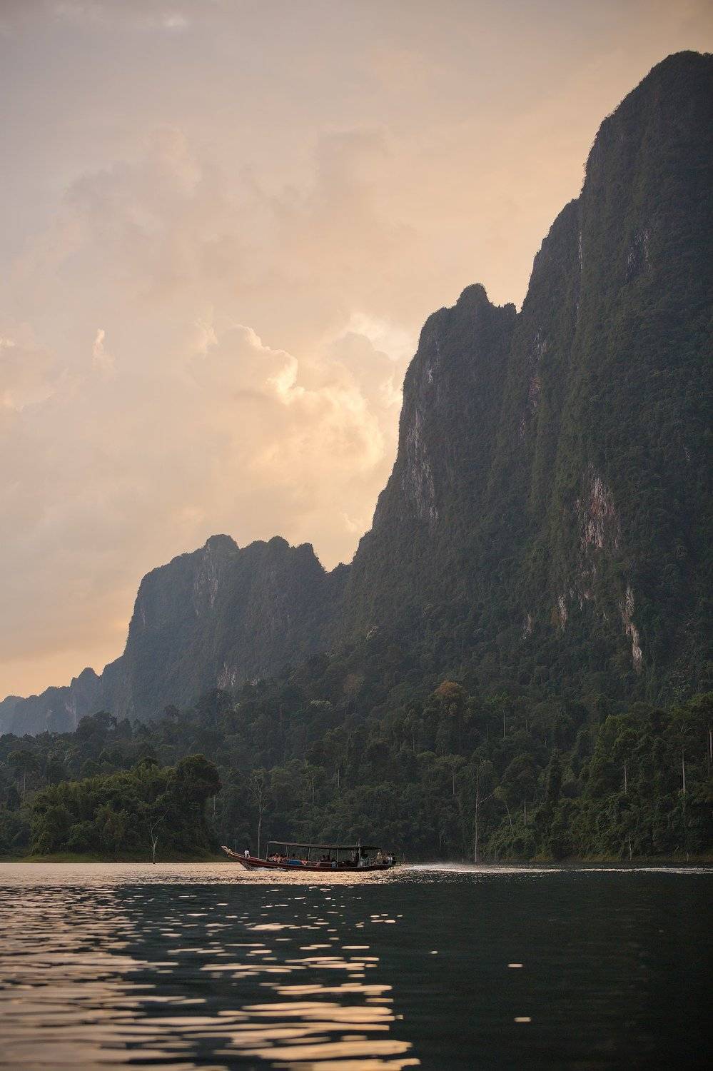 таиланд, закат, озеро, чео лан, лодка, Николай