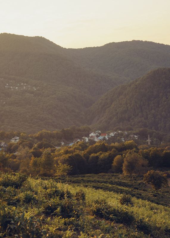 про закат в горах фото превью