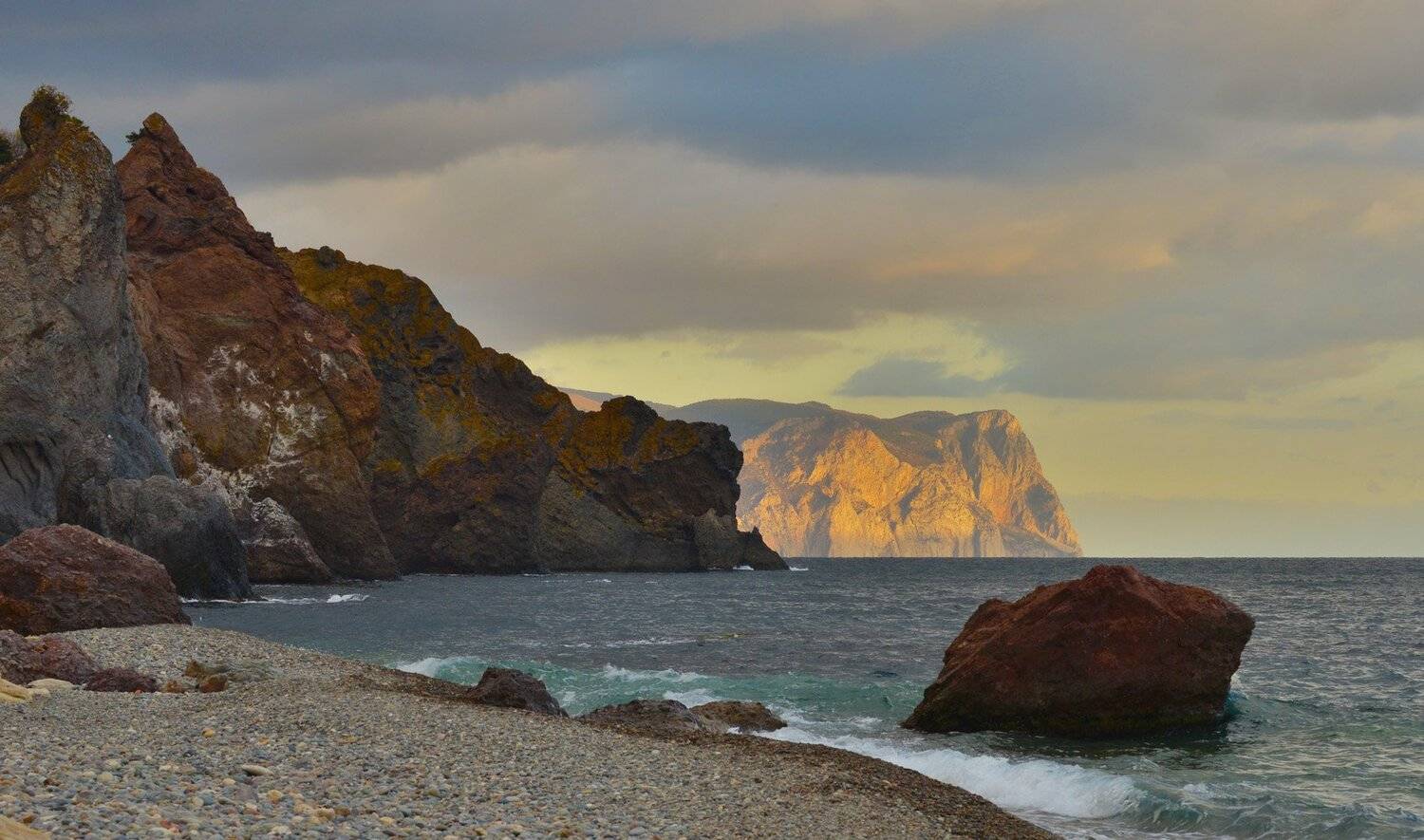 крым, мысфиолент, мыс айя, скалы, закат, Сергей Седов