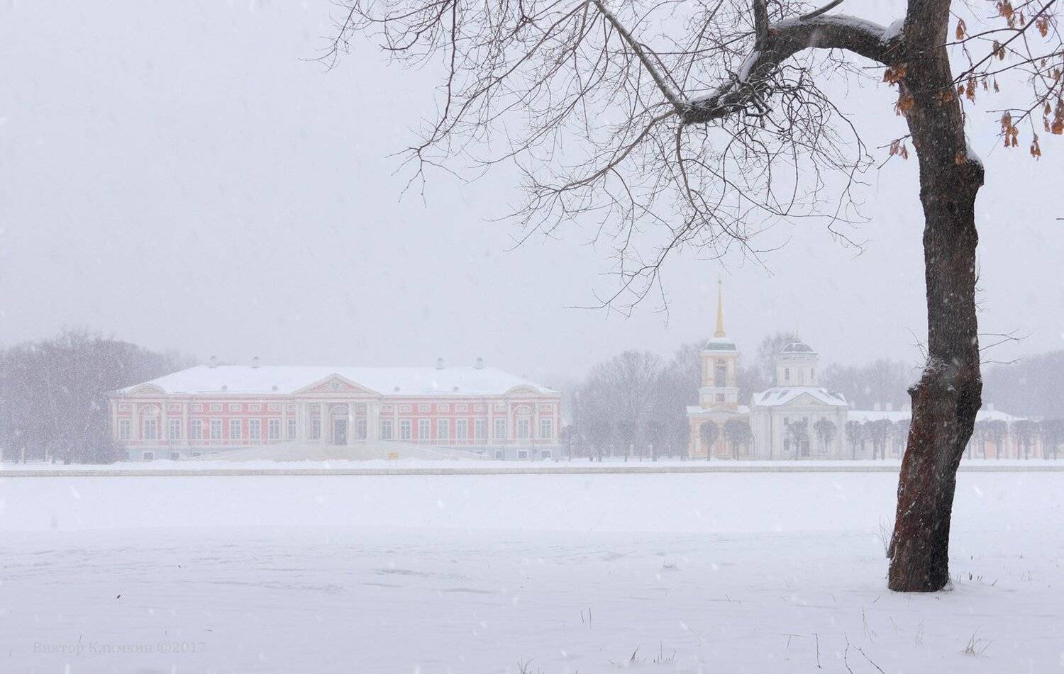 кусково, усадьба, дворец, парк, зима, снегопад, москва, Виктор Климкин