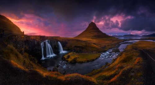 panorama of kirkjufell