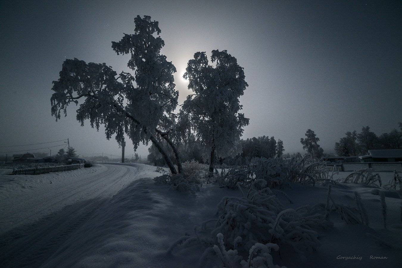 север, кольский, хибины, заполярье,зима,вечер,, Роман Горячий