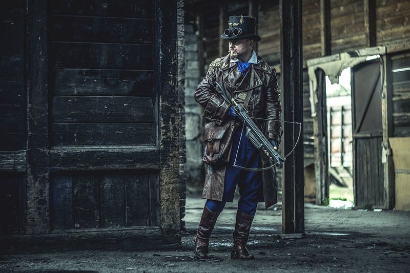 охотник,ведьма,стимпанк,экшен,фото,постановочная фото,доктор Маркус,портрет,мужчина,очки,гогглы,викторианская эпоха,жанр,жанровый портрет, steampunk Охотник на ведьм фото превью