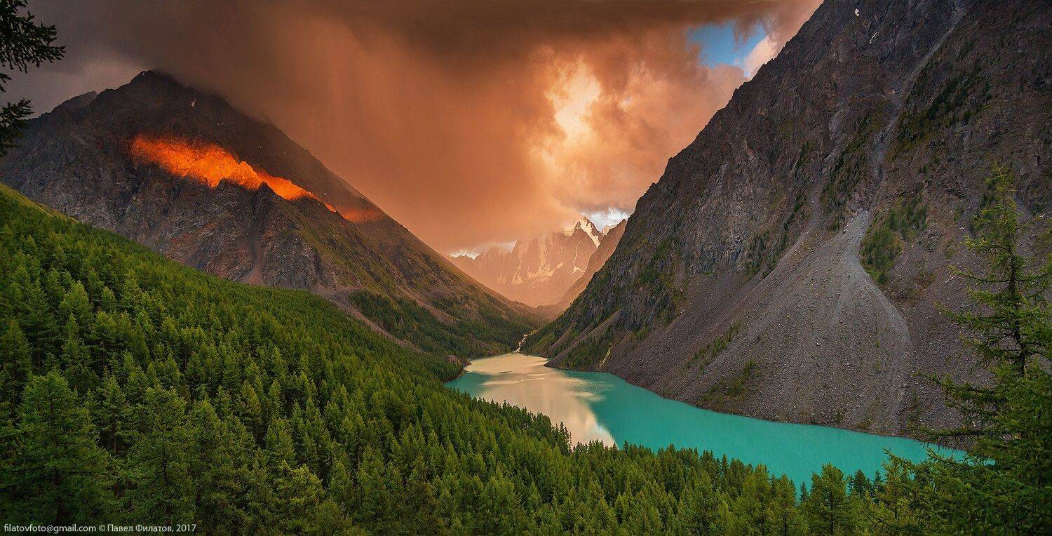 алтай, сибирь, шавло, шавлинское озеро, лето, гроза,, Павел Филатов