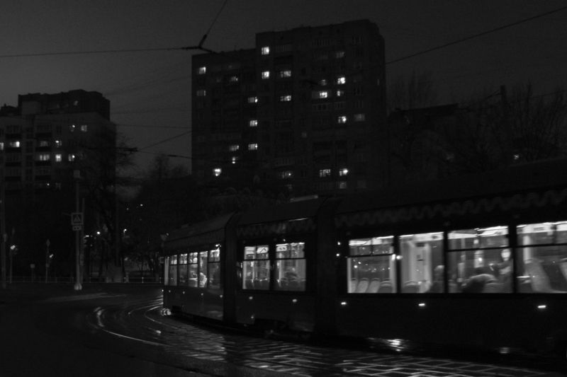 #улица #чб #римская #трамвай Ночная Римская фото превью