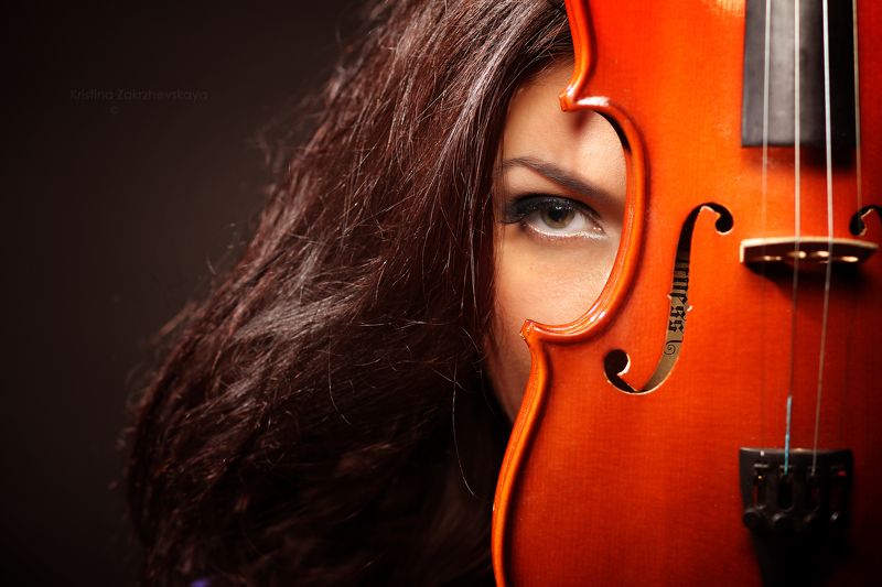 портрет , скрипка, абстракция, девушка со скрипкой *** фото превью