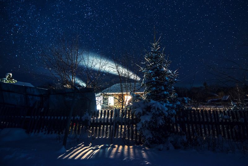 Ночь Звёзды Деревня Ночь перед Рождеством фото превью