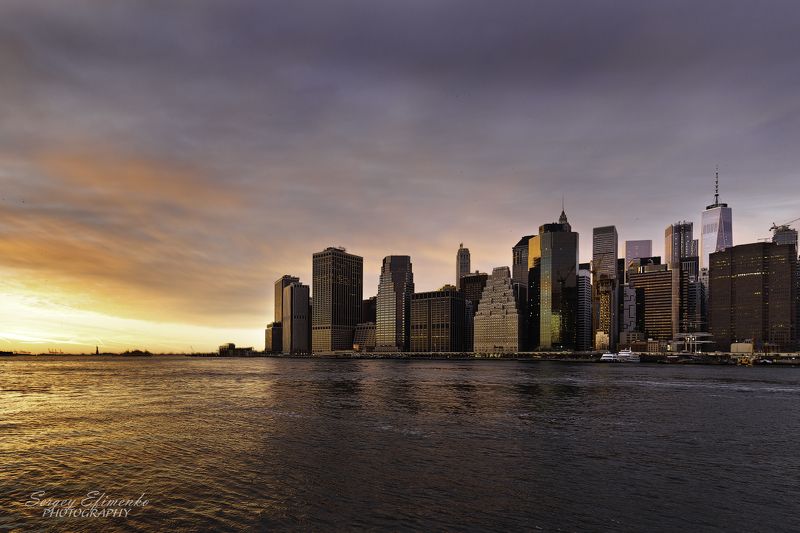 newyork, manhattan, city, architecture, нью-йорк, манхэттен, Вечерний Манхэттен, Нью-Йорк фото превью