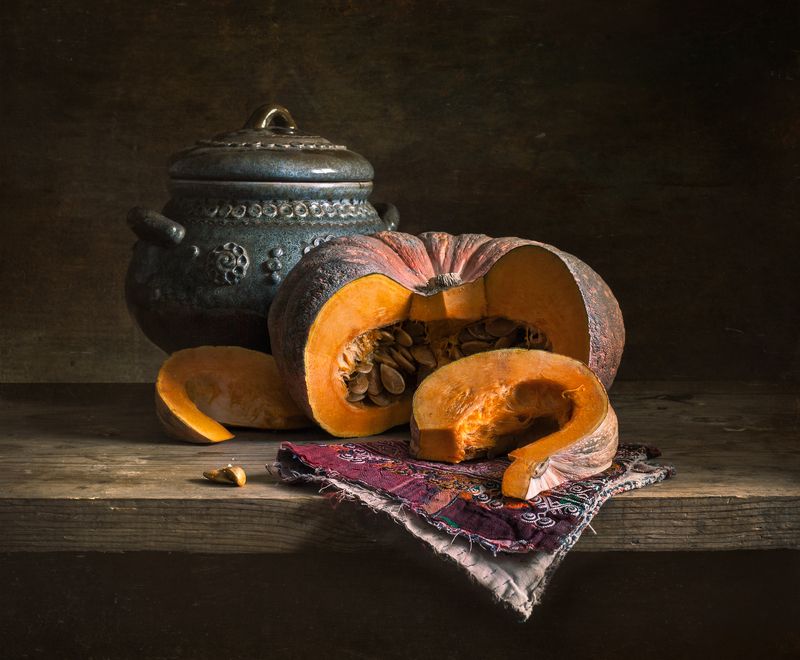 натюрморт тыква, натюрморт с тыквой, still life, still life with pumpkin, pumpkin, evgeny kornienko, евгений корниенко И снова про тыквы... фото превью