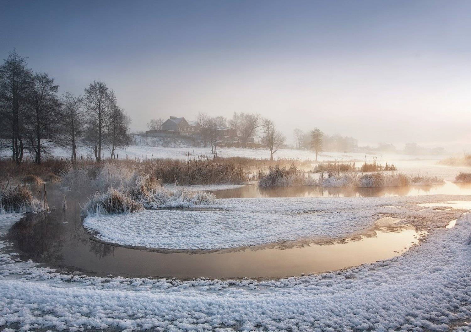 природа зима снег солнце, Михаил Корнилов