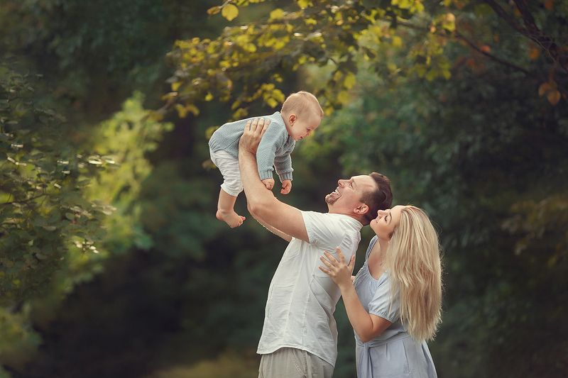 семья, дети, портрет  фото превью