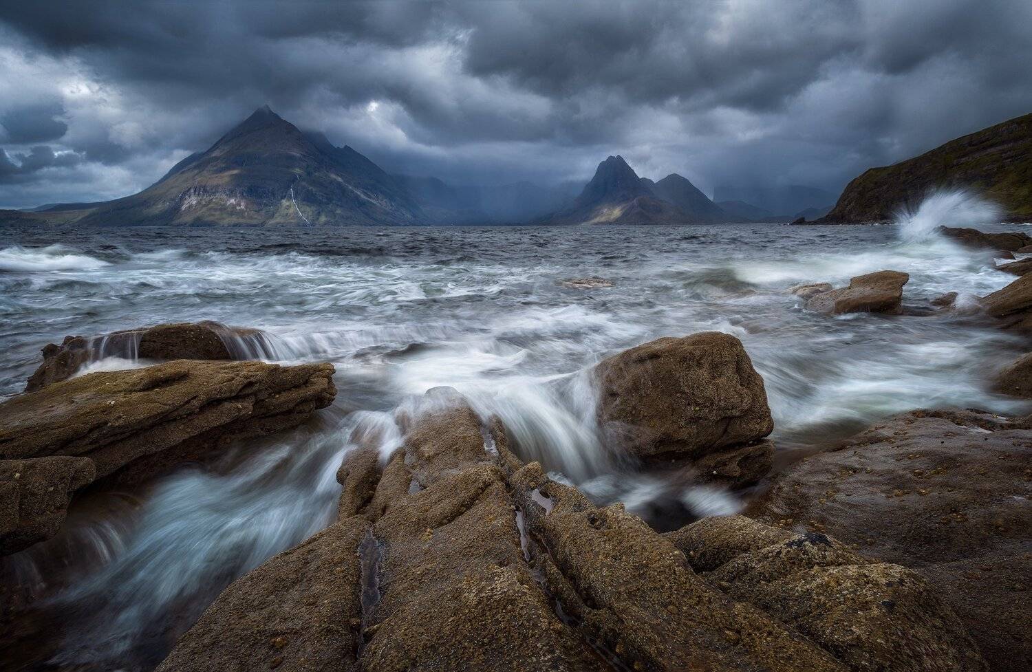 elgol scotland isle of skye mountains sky clouds seascape, Maciej Warchoł