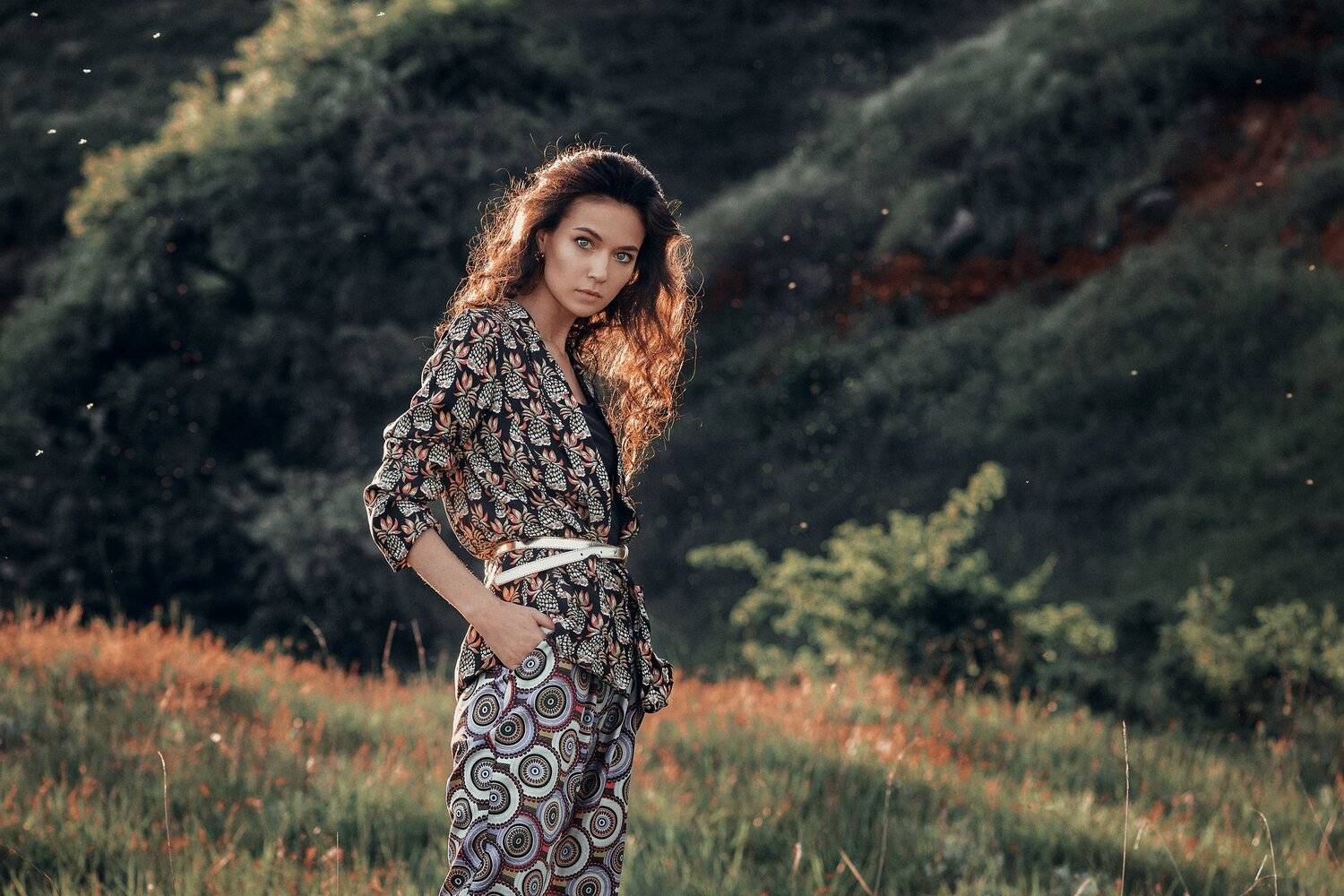 portrait, colour, eyes, nature, green, beautiful, girl, Павел Соколов