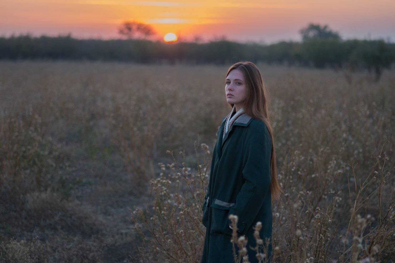 девушка, рассвет, грусть, осень, Катарина Винниченко