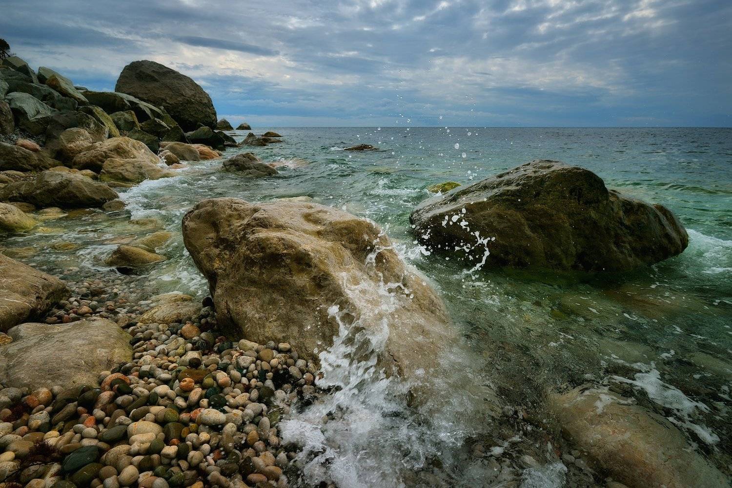 море, крым, волны, камни, берег, Алексей Никонов