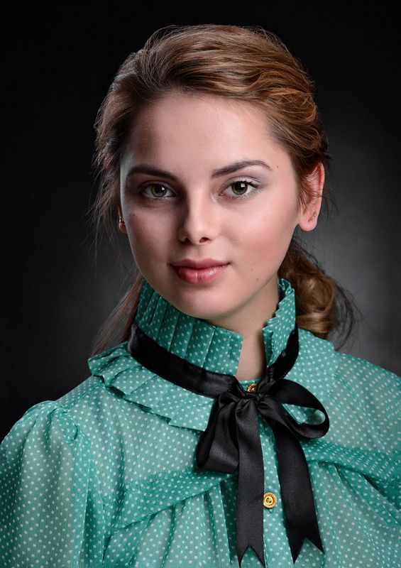 девушки, стиль, мода, красота, молодость, юность Кофточка в горошек фото превью