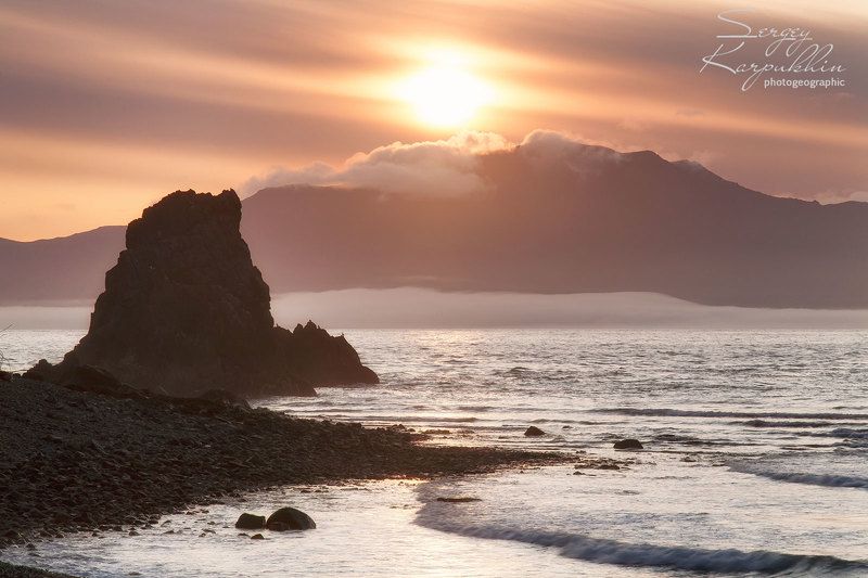 магаданская область, охотское море, полуостров кони, остров завьялова От мыса Таран к острову Завьялова. фото превью
