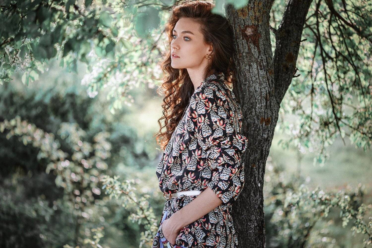 portrait, colour, eyes, nature, green, beautiful, girl, Павел Соколов