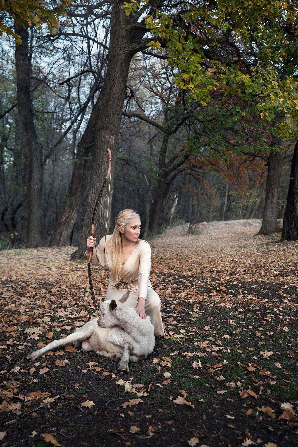 фото , цвет , девушка , портрет , жанр , пастушка , лук , блондинка , козёл , природа, Федотов Вадим(Vadius)