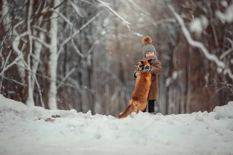 портрет, дарья громова, фотография, фото, фотоарт, фотограф, закат, детский портрет, дети, ребенок, сестры, малыш, девочка, мальчик, детская, фотосессия, фотосъемка, зима, лиса, лет, парк Ну привет рыжая фото превью