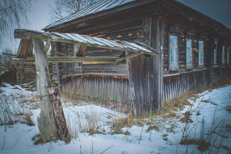 деревня, рязанская область, зима, Засыпающая деревня фото превью