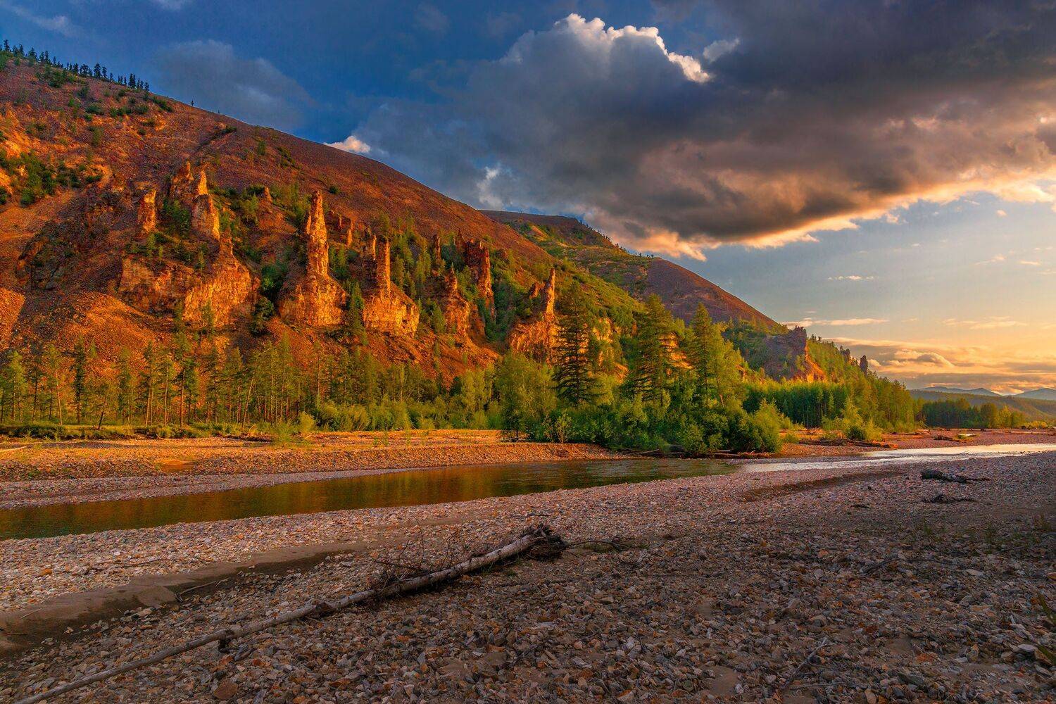 Фототуры с Владимиром Рябковым, река Хета, столбы на реке Хета., Владимир Рябков