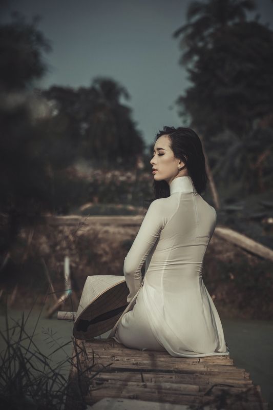 #fashion #vietnam #beauty #flowers #light #women #girl #portrait Áo dài Việt Nam фото превью