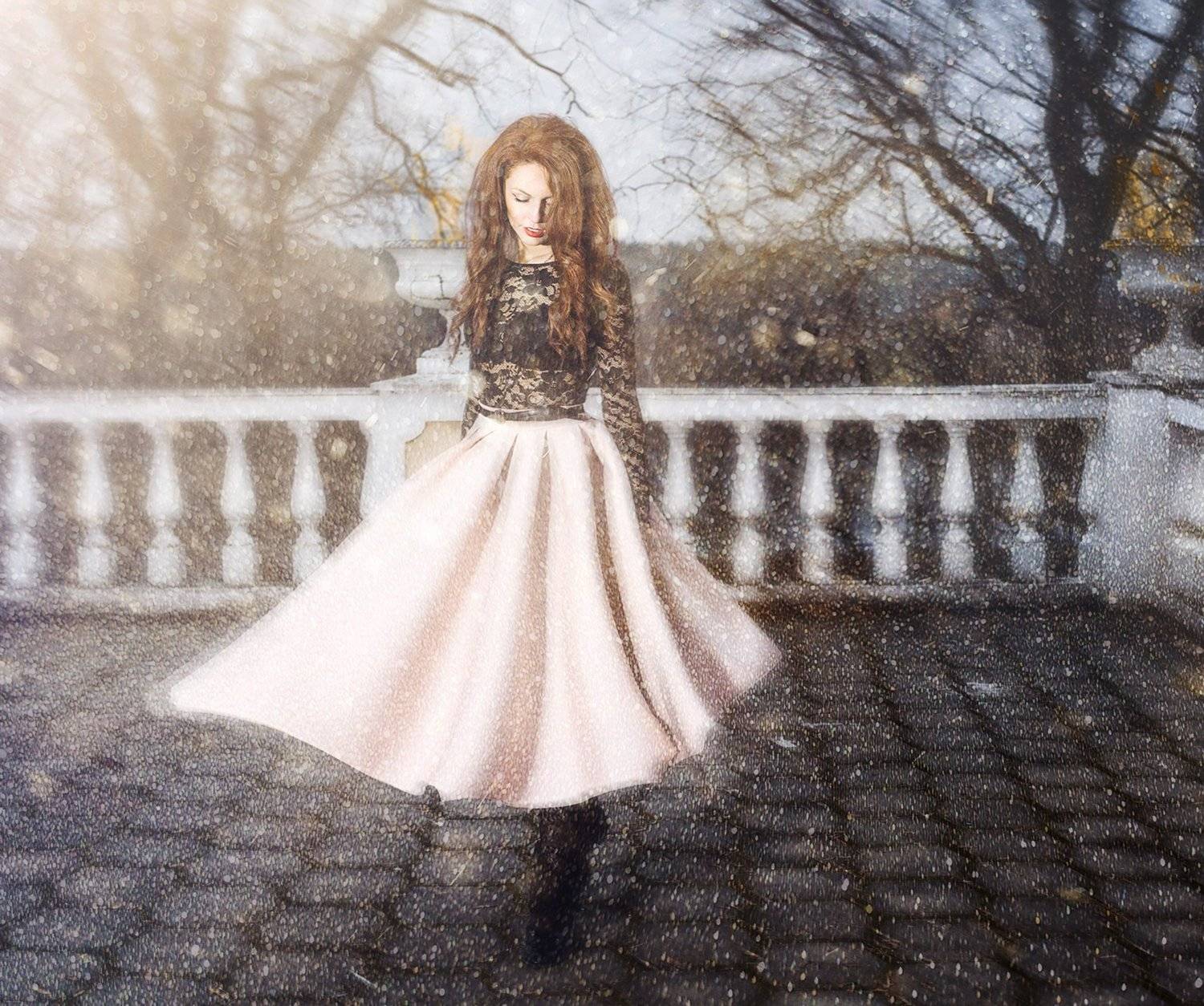 girl,architecture,snow, Мария Буданова