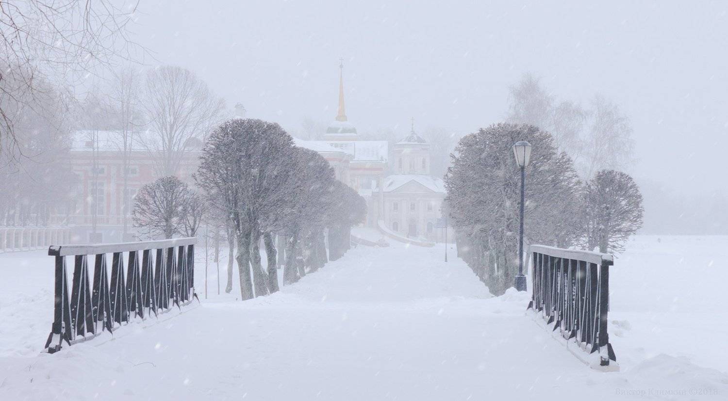 зима, кусково, снегопад, Виктор Климкин