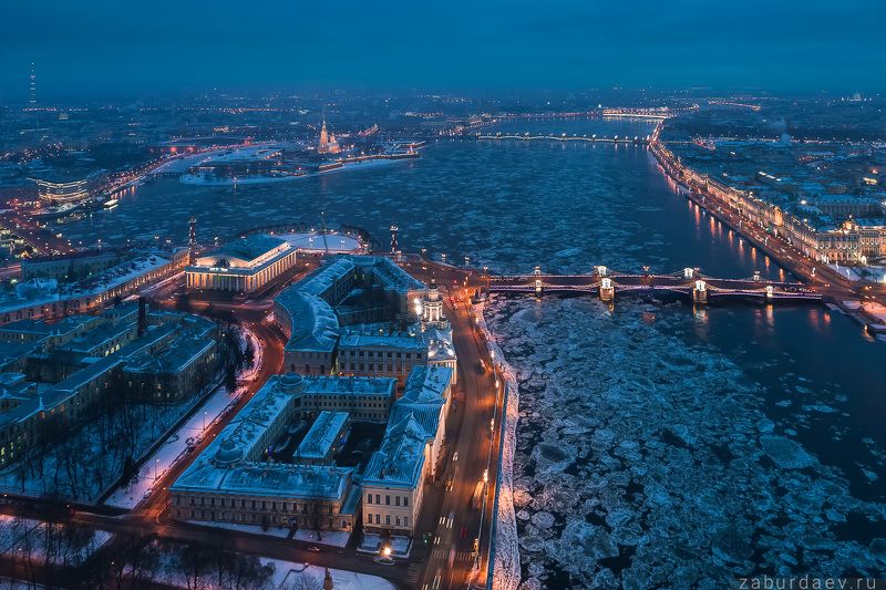 россия, петербург, санкт-петербург, питер, город, утро, рассвет, архитектура, река, нева, аэрофотосъемка, дрон, квадрокоптер Лед пошел фото превью
