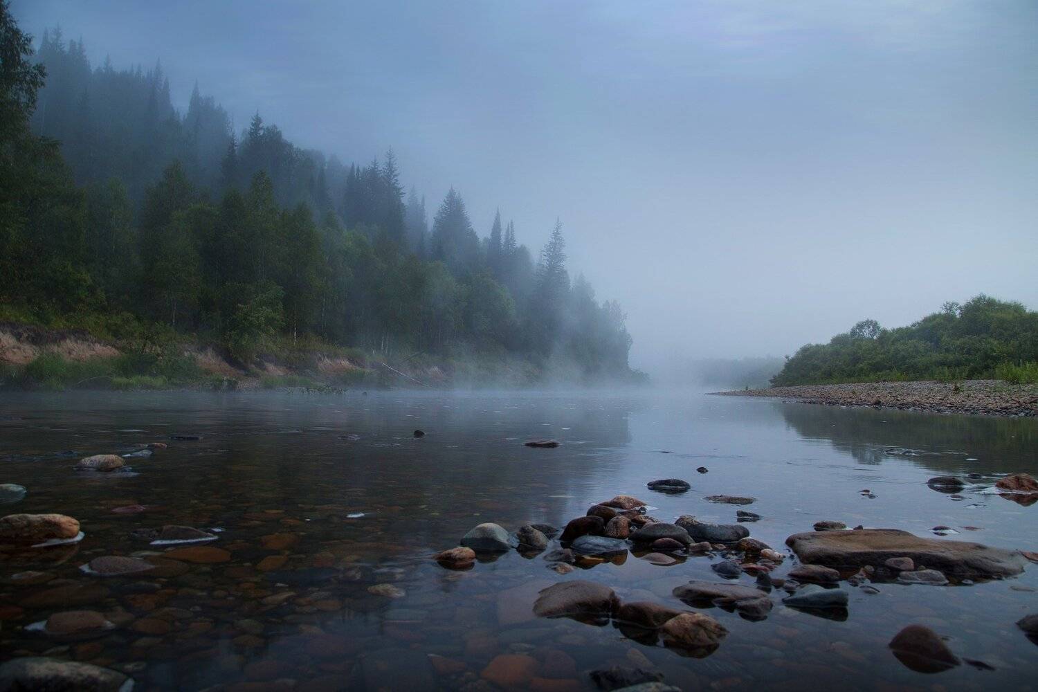 сибирь, пейзаж, кузбасс, река, тутуяс, Художников Павел
