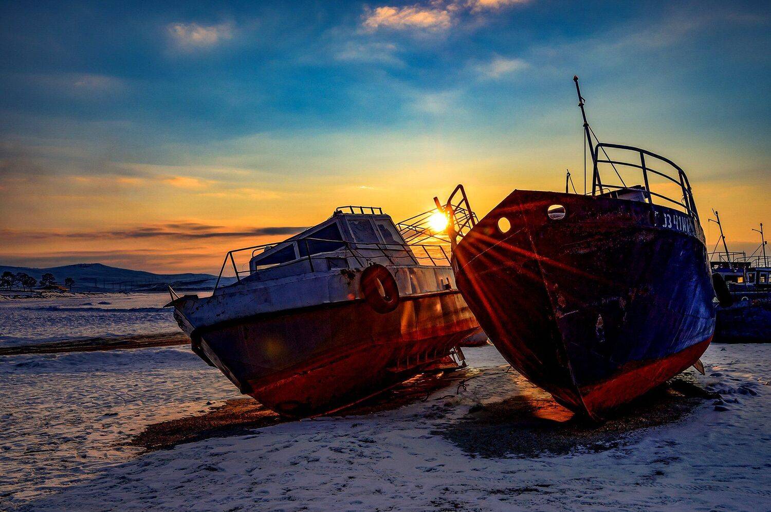 ольхон, байкал, корабли, зима, Владимир Штыриков