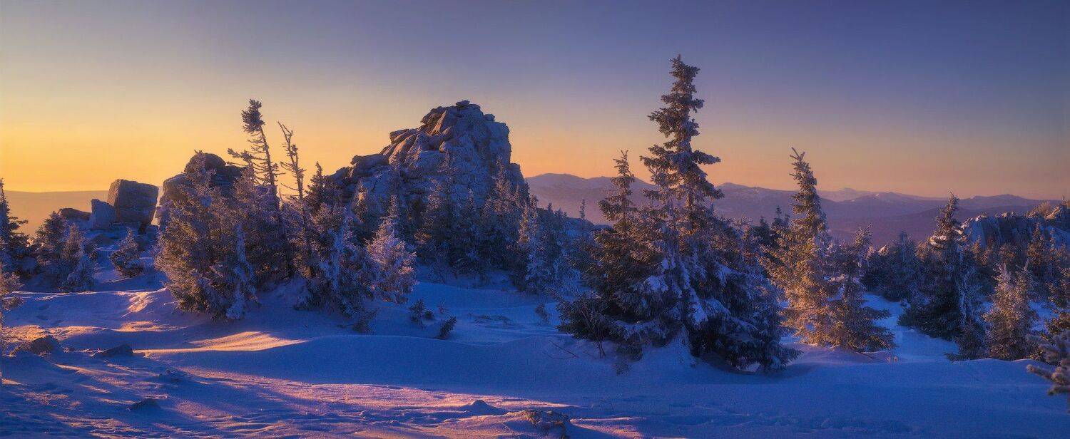 зюраткуль, горы, зима, урал, Владимир Ляпин