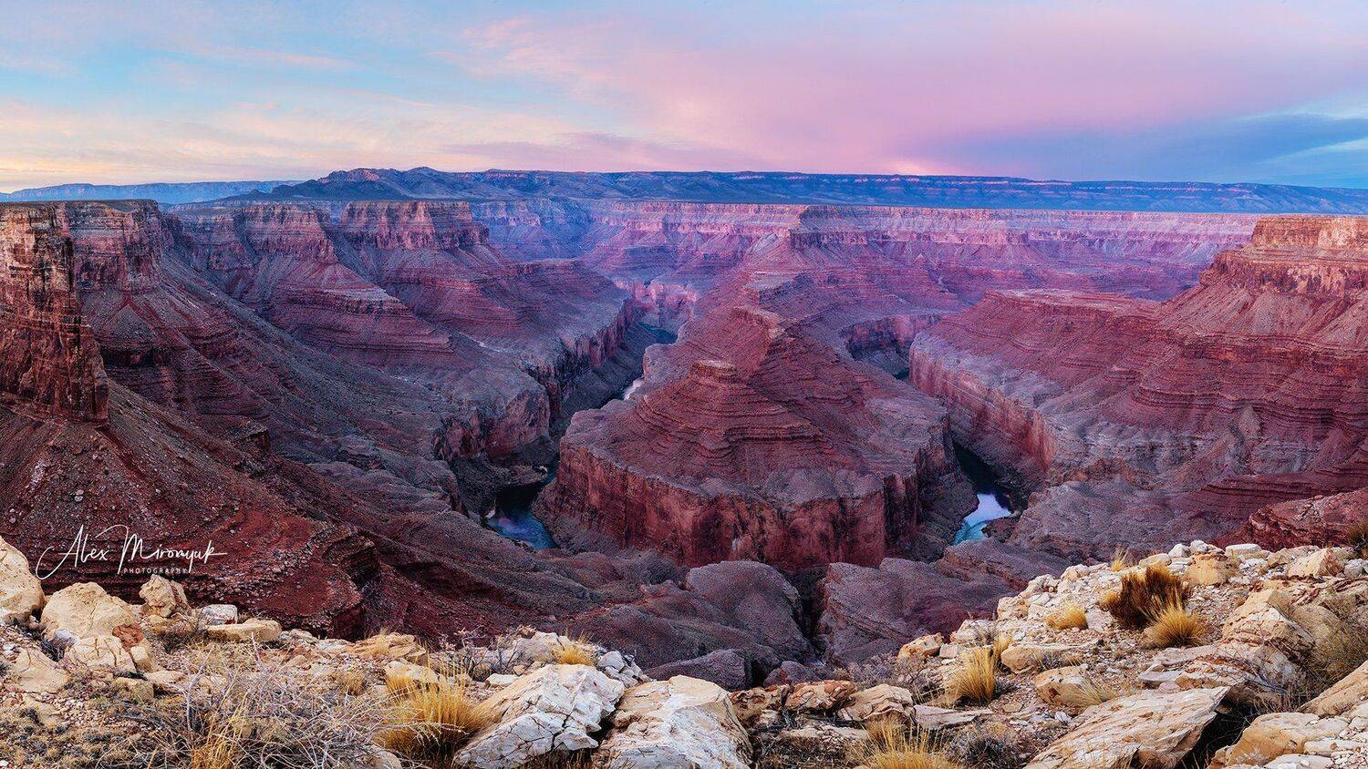 сша, каньон, гранд, колорадо, пустыня, юго-запад, путешествие, панорама, утро, сумерки, Alex Mironyuk