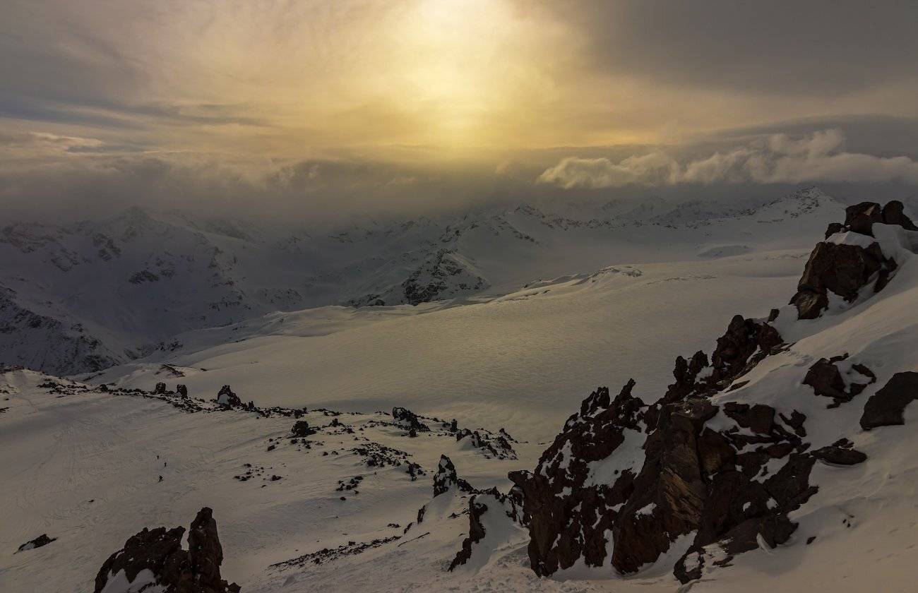 закат, горы, эльбрус, Эстелла