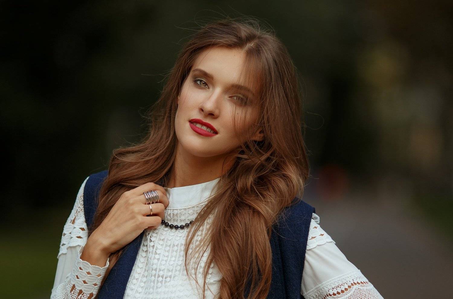 Портрет, девушка, лицо, взгляд, волосы, улица, Егор Конабевцев