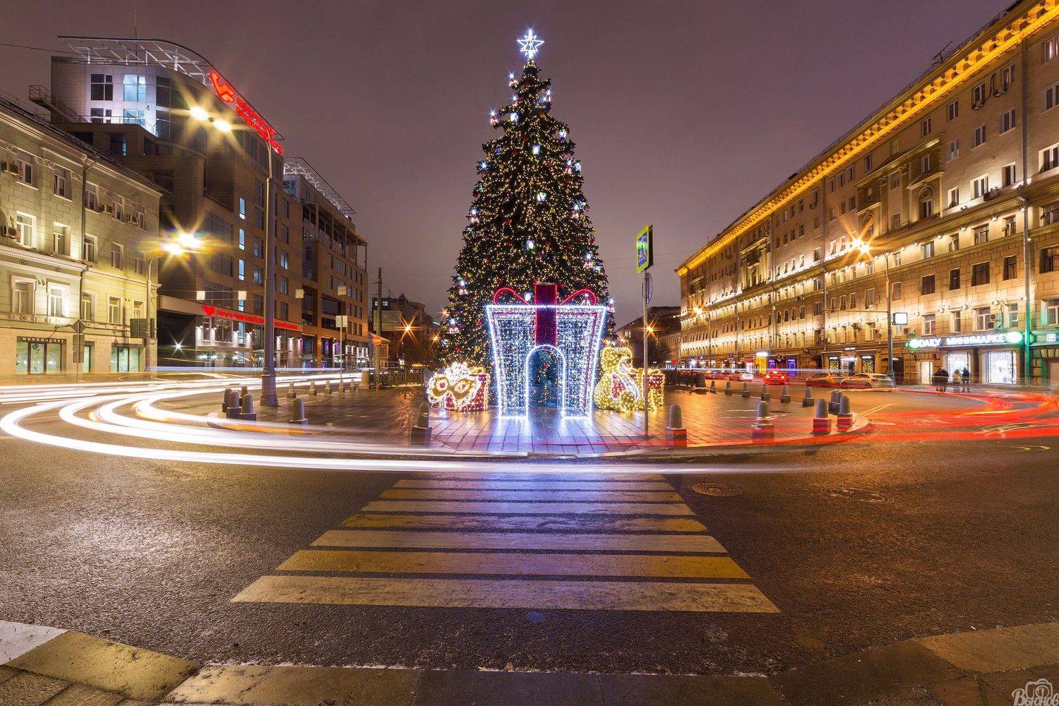 москва,цветной бульвар,город,столица,ёлка, Сергей Вьюнов