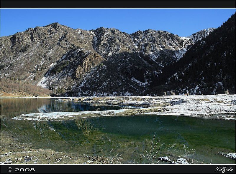 горы, озеро, зима На горном озере. фото превью