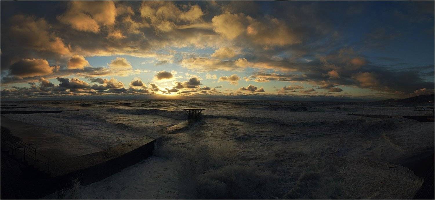 сочи, адлер, чёрное море, закат, Владимир Эделев