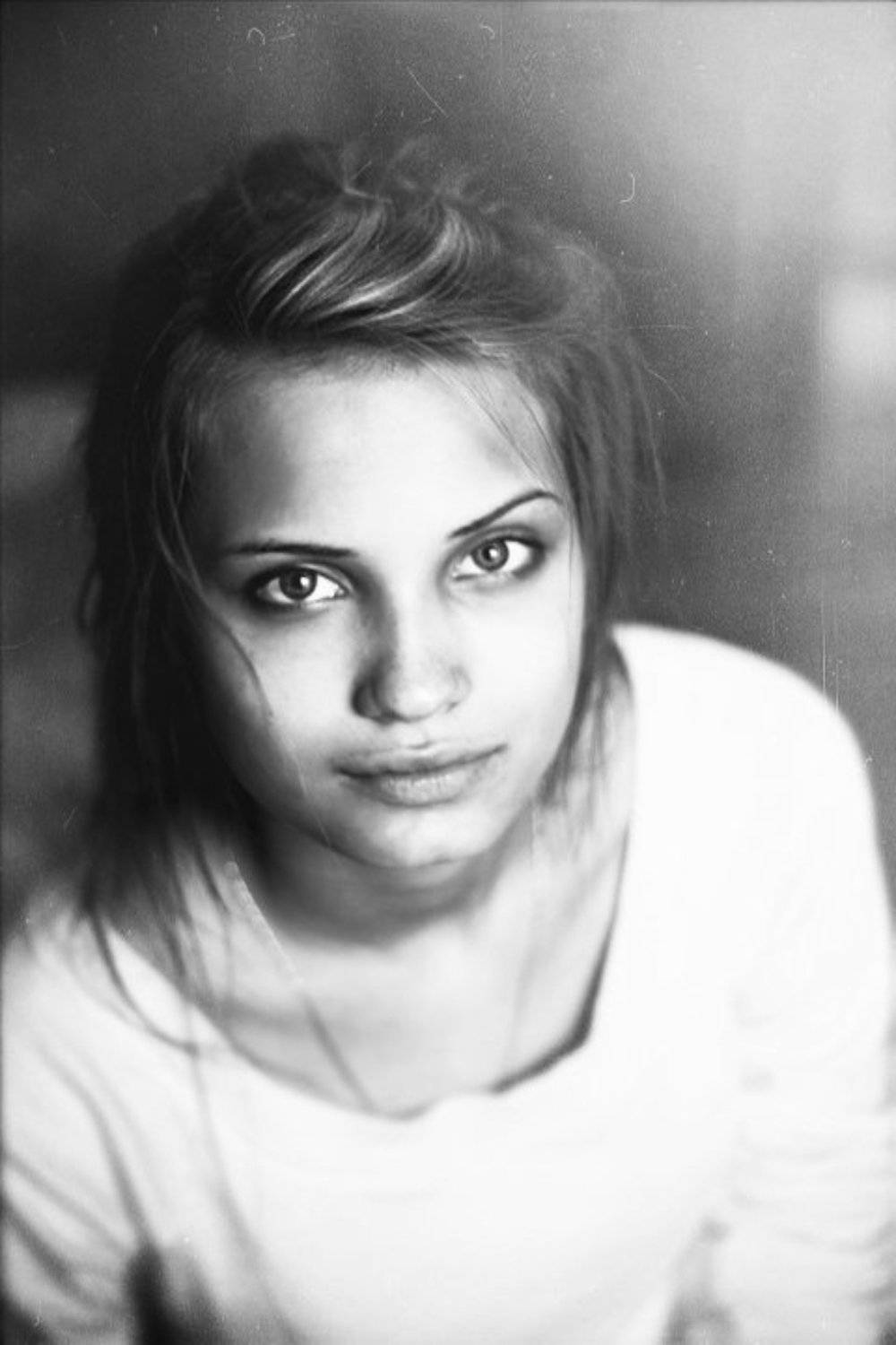 девушка, взгляд, нищета, надежда, чб, Никита