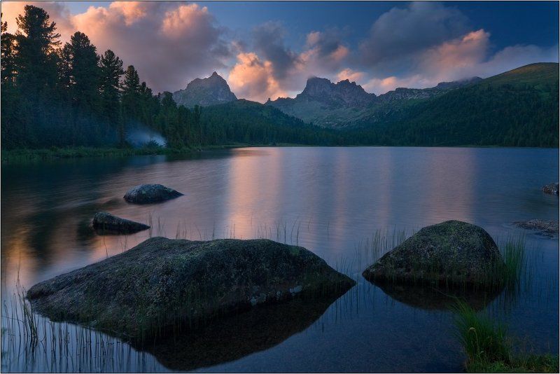 сибирь, западный саян, ергаки, оз. светлое ЛЕТНИЙ ВЕЧЕР В ЕРГАКАХ фото превью